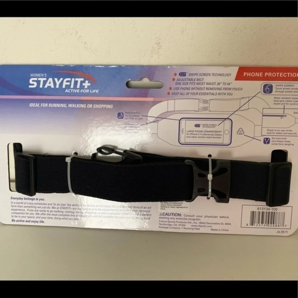 Amazon StayFit+ Cell phone Black Nylon Fanny pack